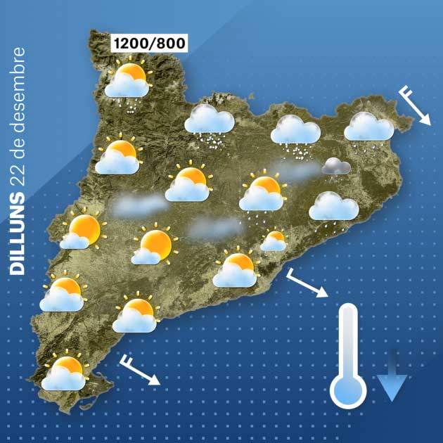 Mapa Catalunya dilluns 21-12
