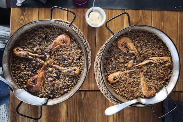 La fideuà y la paella de Sa Malica