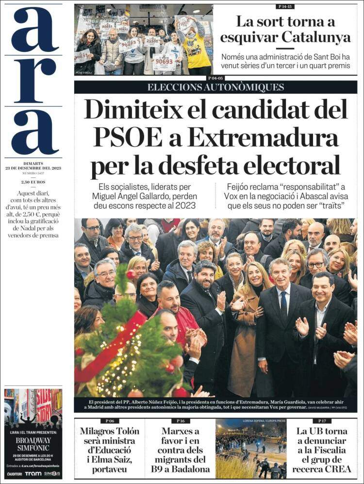 Ara, 23 desembre 2025