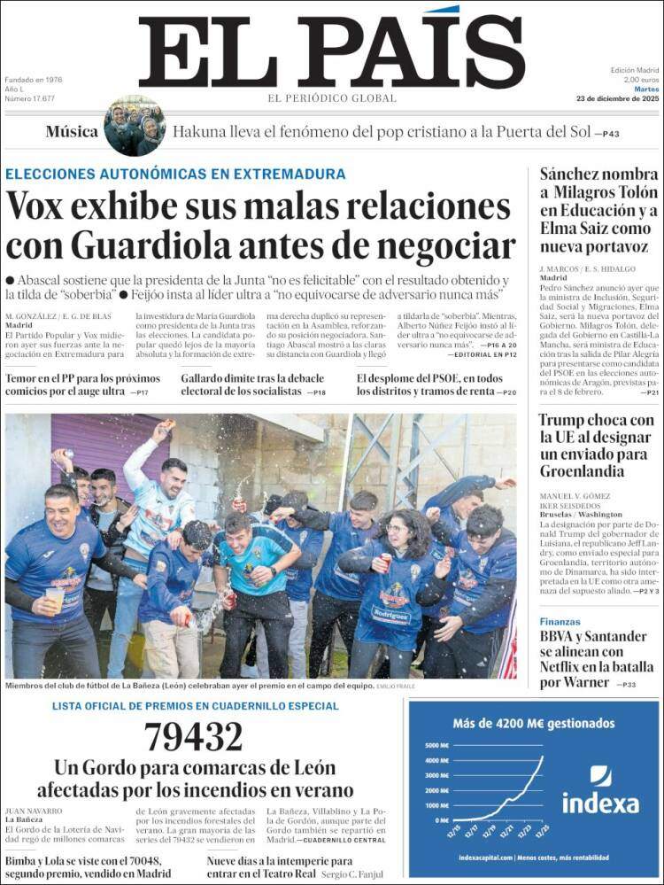 El Pais, 23 desembre 2025