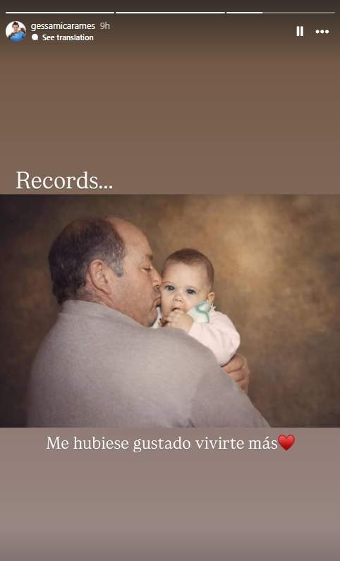 Storie de Caramés amb el seu avi   Instagram