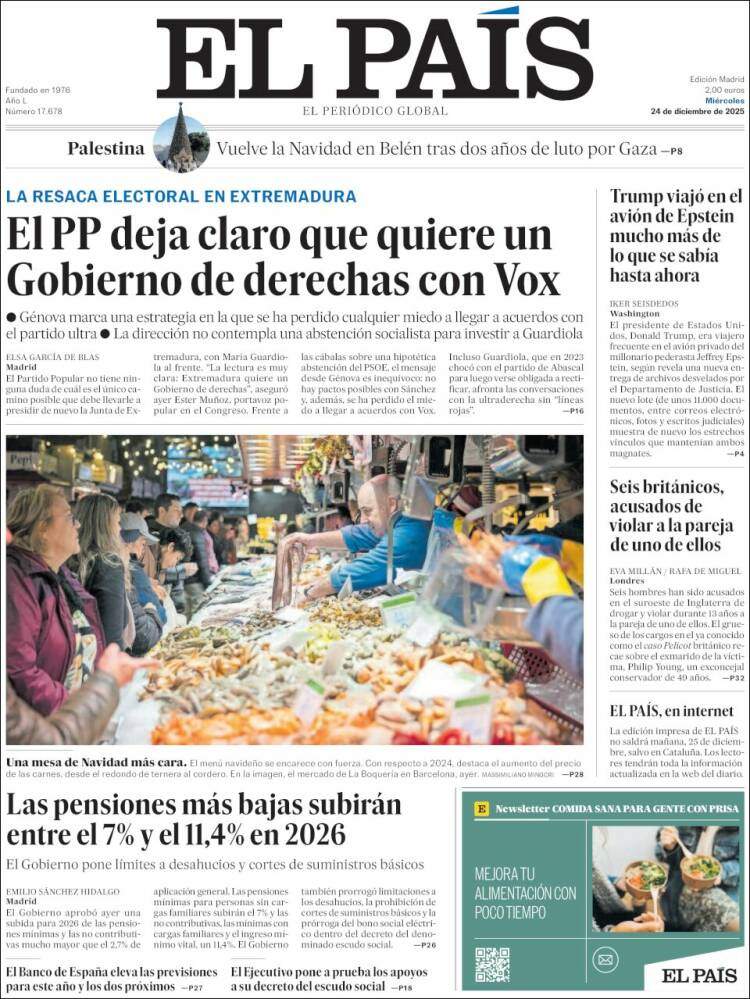 El Pais, 24 desembre 2025