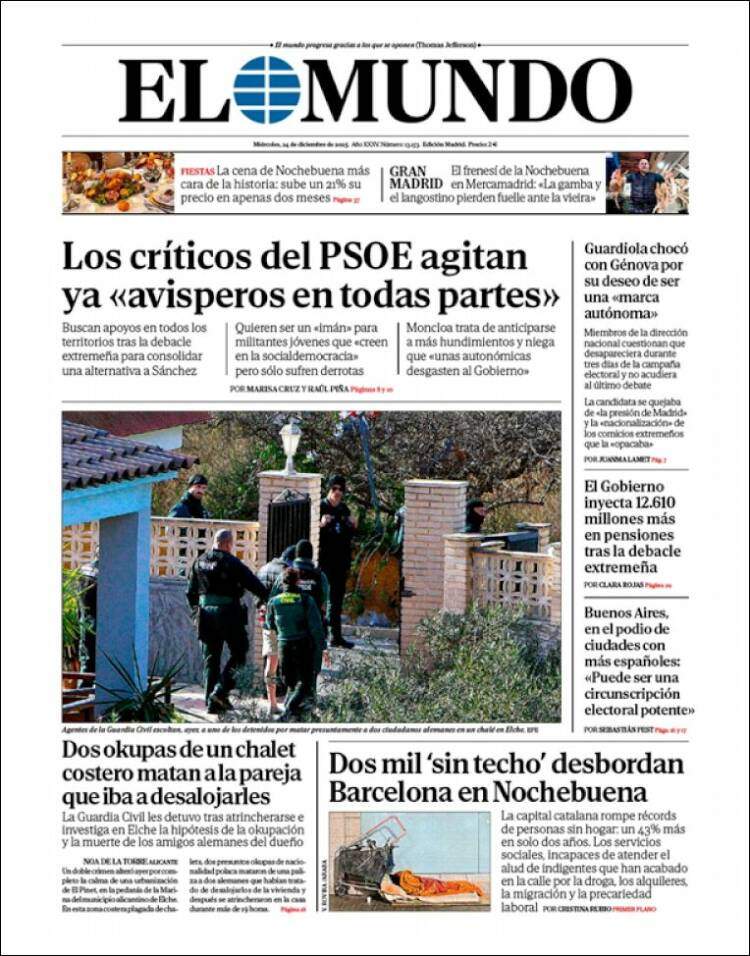 El Mundo, 24 desembre 2025