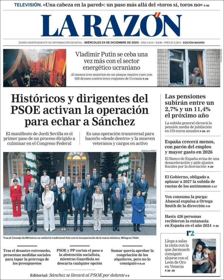 La Razon, 24 desembre 2025