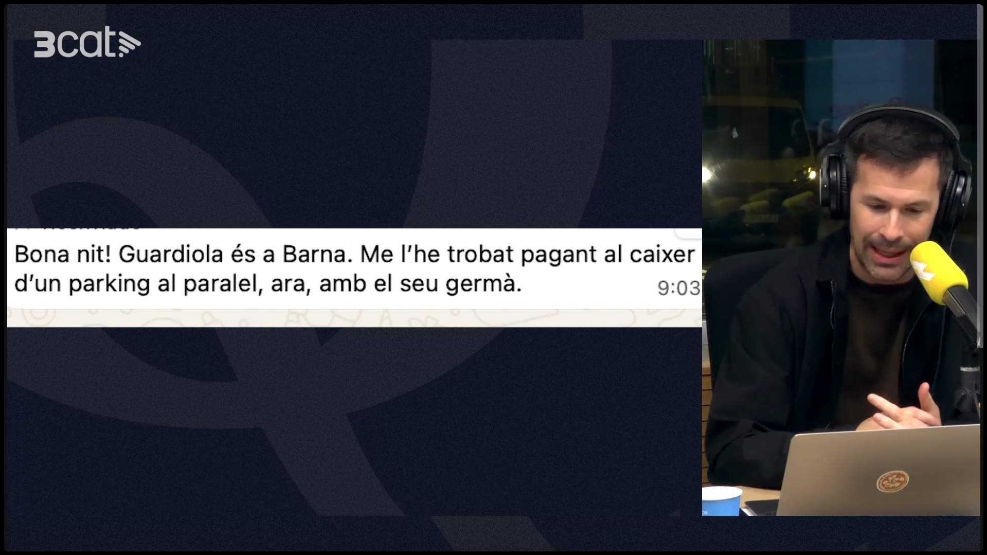Que no surti d'aquí WhattsApp sobre Pep Guardiola   3Cat