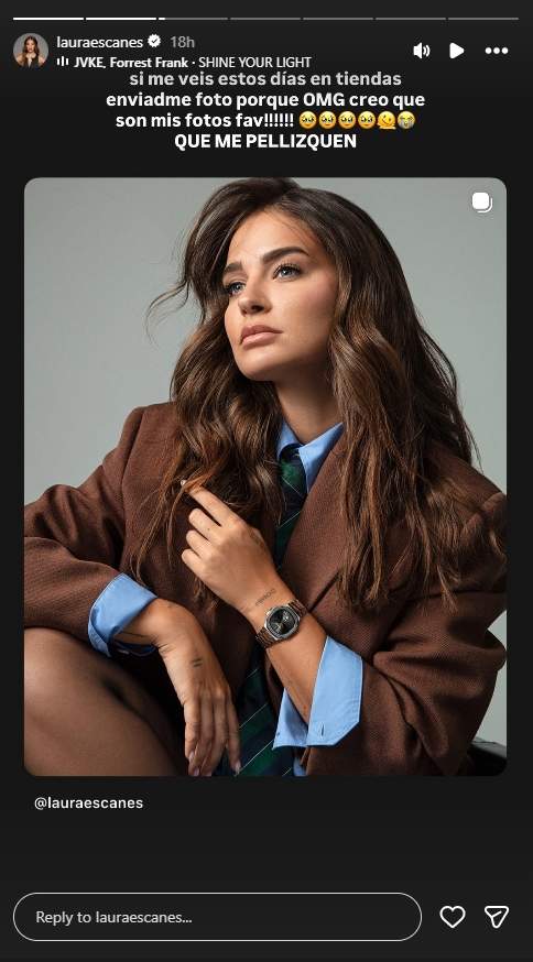 Laura Escanes reacciona a la sesión de fotos  Instagram