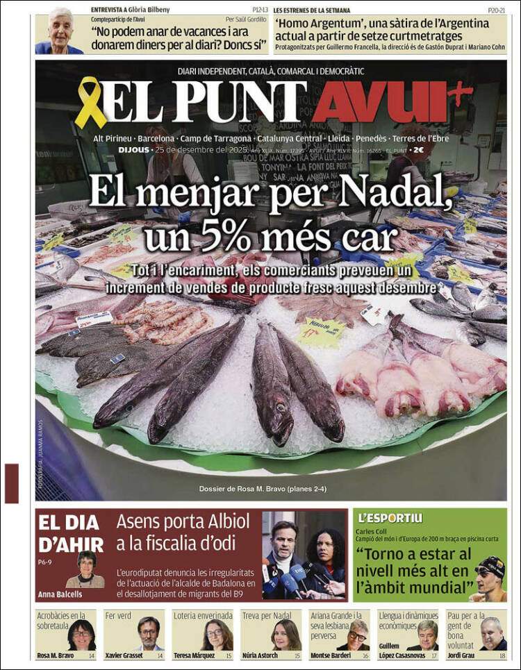 El Punt Avui, 25 desembre 2025 El Punt Avui, 25 desembre 2025