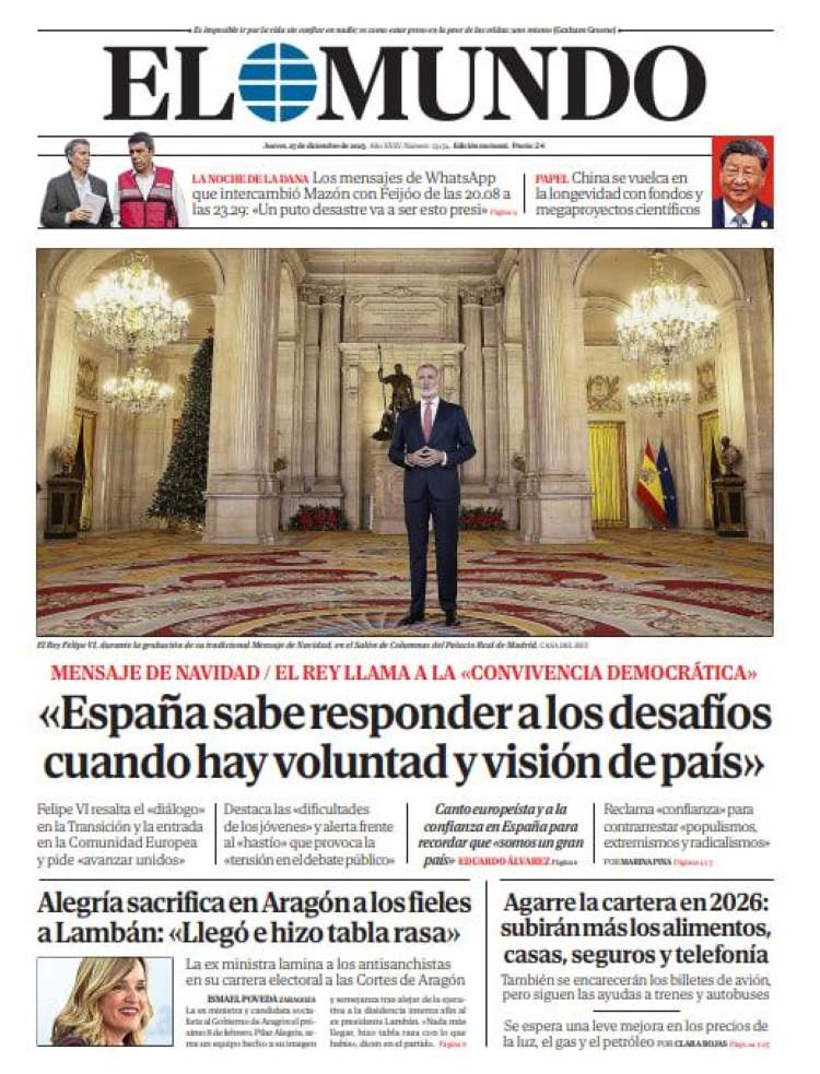 El Mundo, 25 desembre 2025 El Mundo, 25 desembre 2025