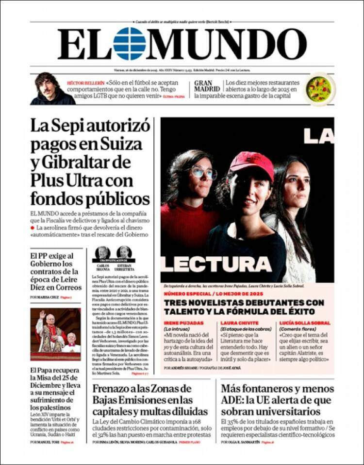 El Mundo, 26 desembre 2025