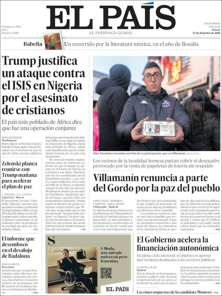 El Pais, 27 desembre 2025