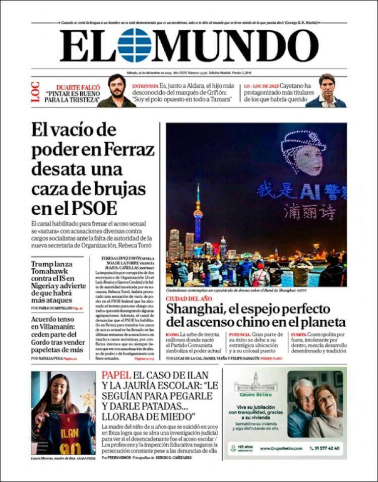 El Mundo, 27 desembre 2025