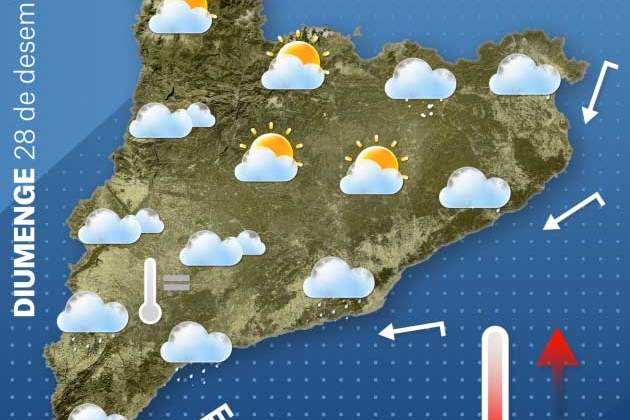 Mapa Catalunya dissabte 27-12