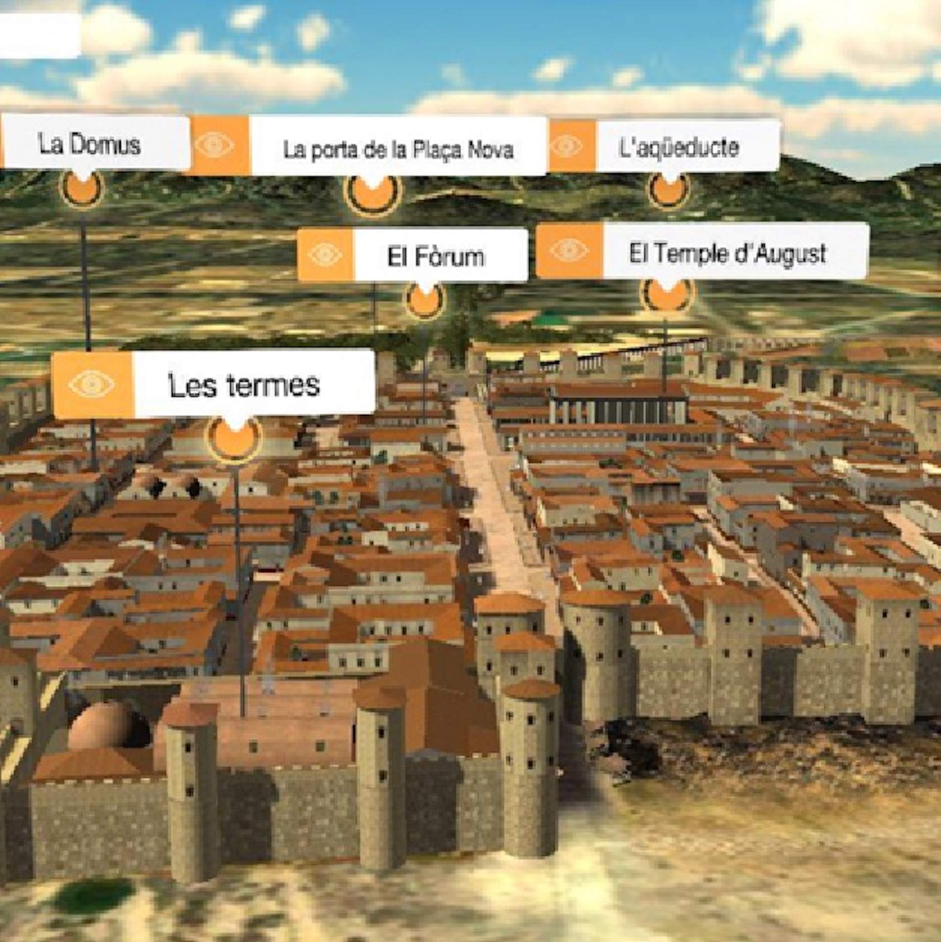 La Barcelona de l'any 801 era pràcticament idéntica a la Barcelona romana. Font Ajuntament de Barcelona