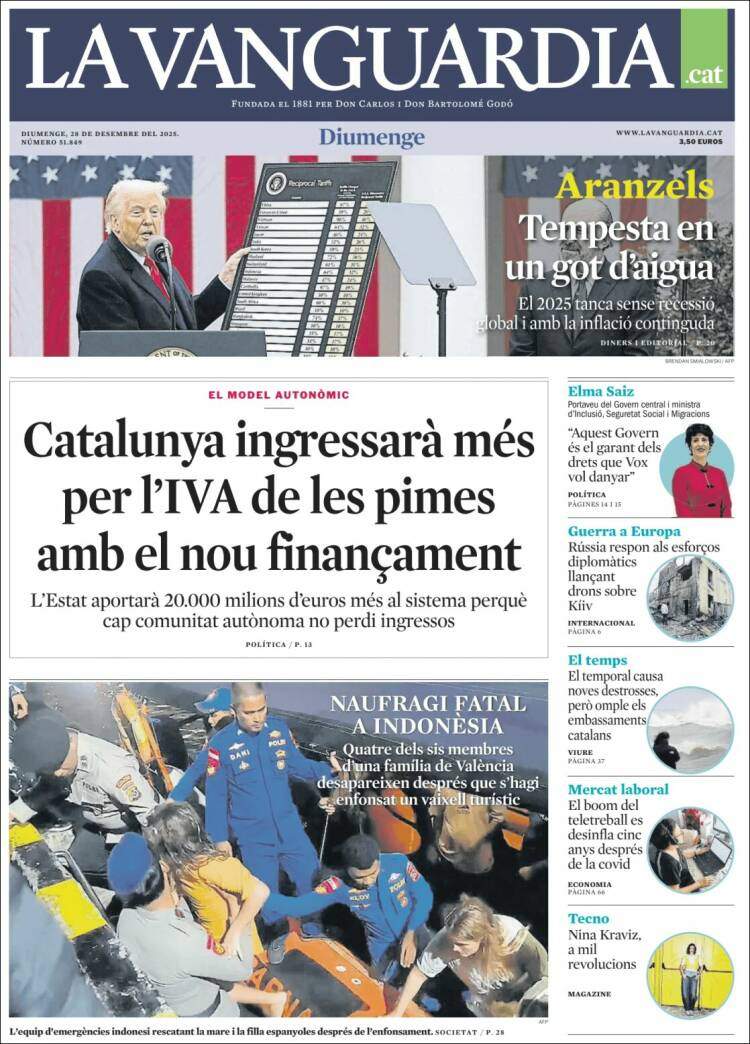 La Vanguardia, 28 desembre 2025