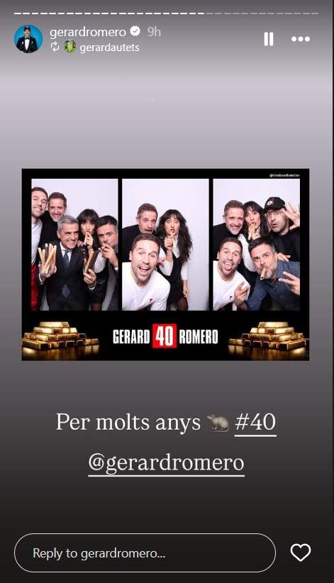 Photocall festa Gerard Romero   Instagram