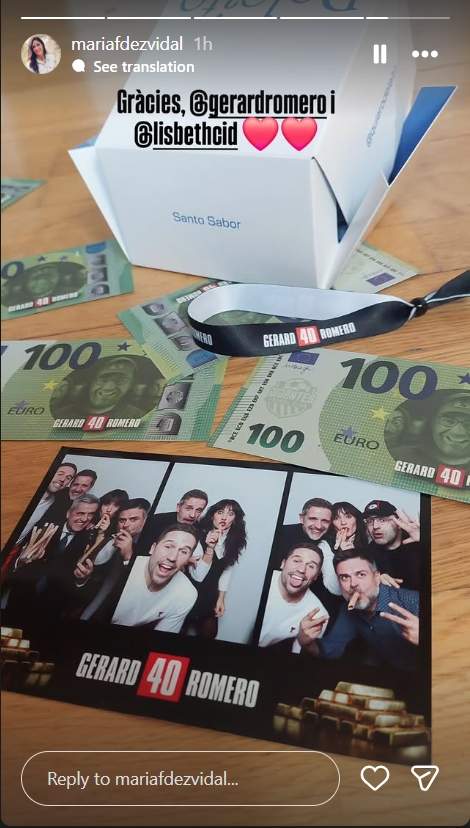 Detalls de la festa d'aniversari de Gerard Romero que ha publicat Maria Fernandez Vidal   Instagram