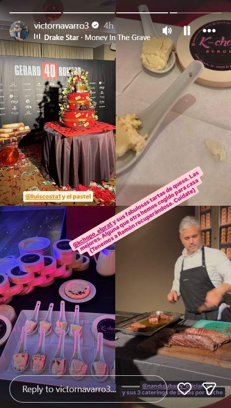 Els detalls de tot el menjar que van tastar a la festa   Instagram