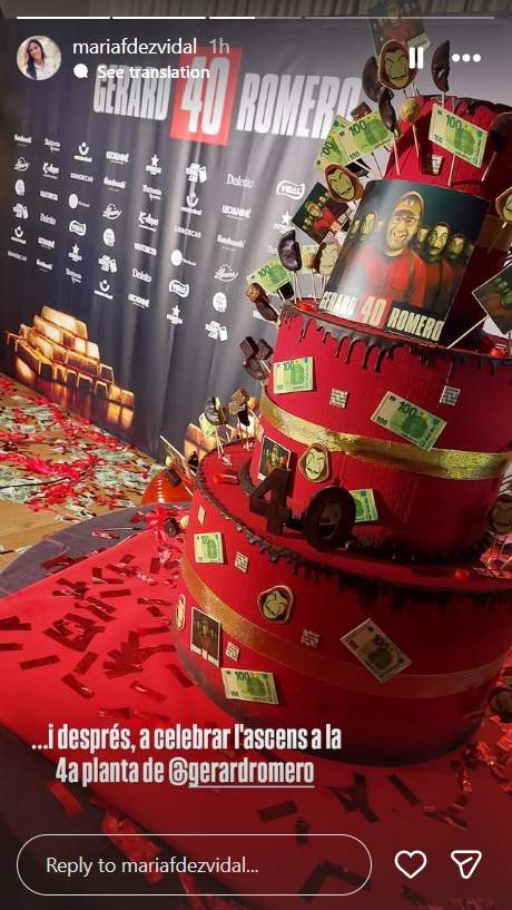 Imatges del pastís d'aniversari de Gerard Romero   Instagram