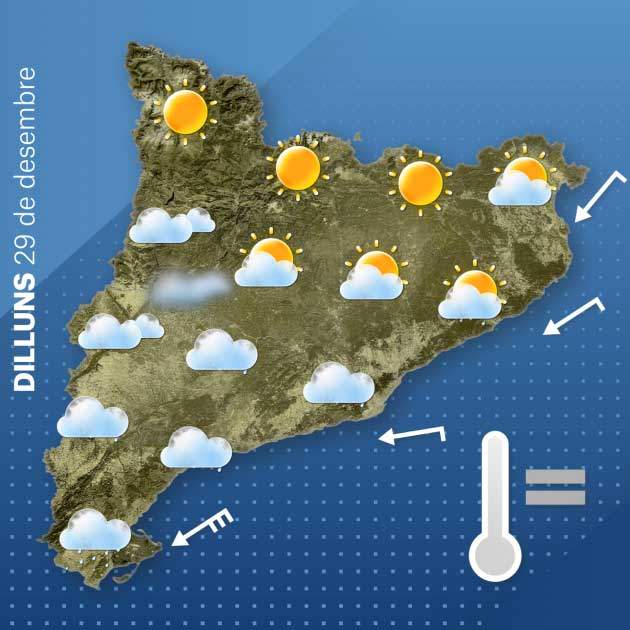 Mapa Catalunya dilluns 28-12