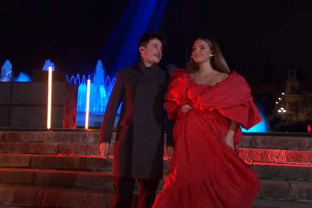 Laura Escanes y Miki Núñez en la Nochevieja de TV3