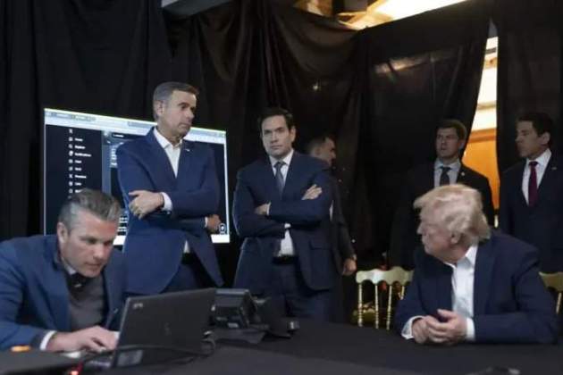 Trump durante el ataque a Venezuela