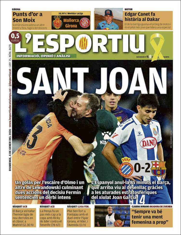 L'esportiu, portada del 04/01/2026