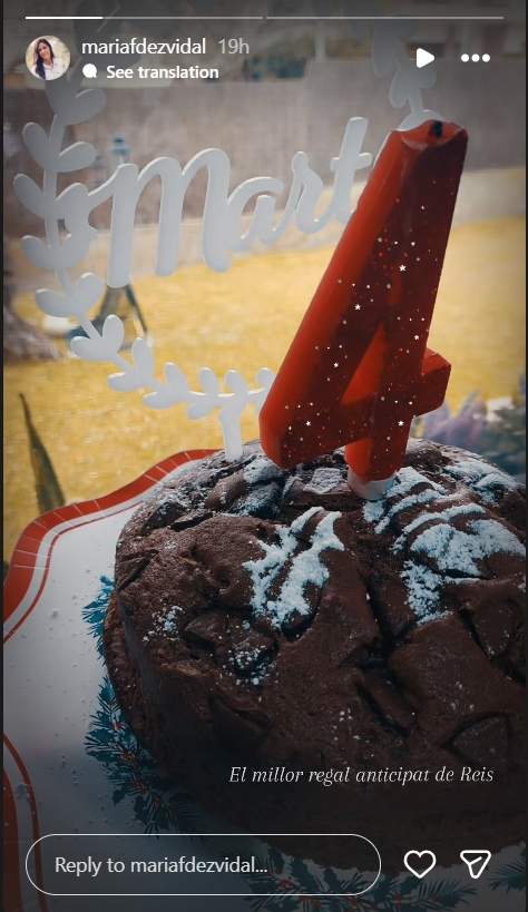 El pastís d'aniversari del tercer fill de Maria Fernandez Vidal, TV3 Instagram El pastís d'aniversari del tercer fill de Maria Fernandez Vidal, TV3 Instagram