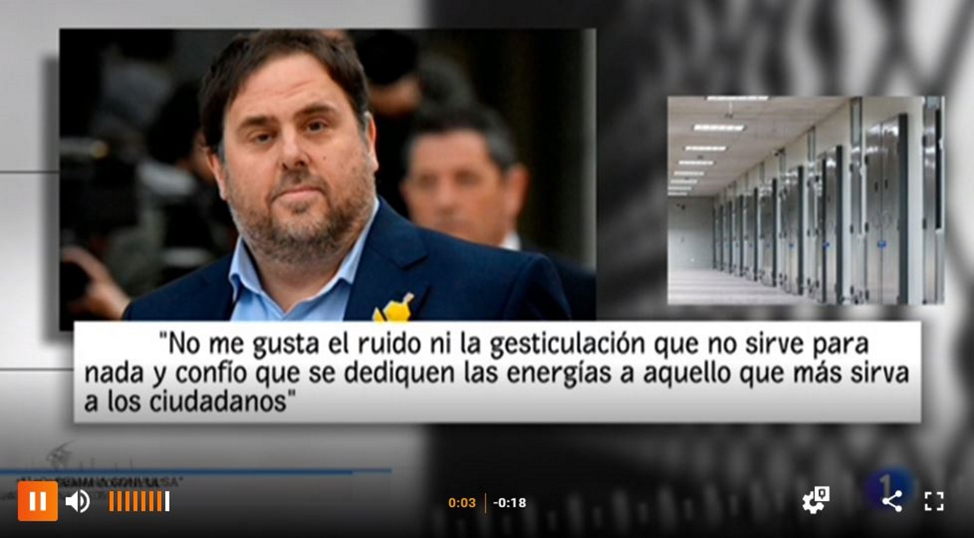 Junqueras, a TVE: "No m'agrada el soroll ni la gesticulació que no serveix per a res"