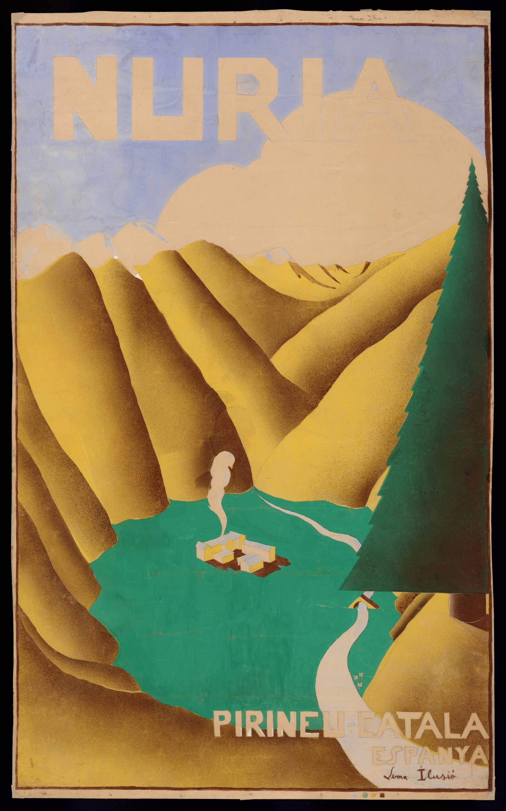 cartell cremallera nuria 3 fgc cartell cremallera nuria 3 fgc