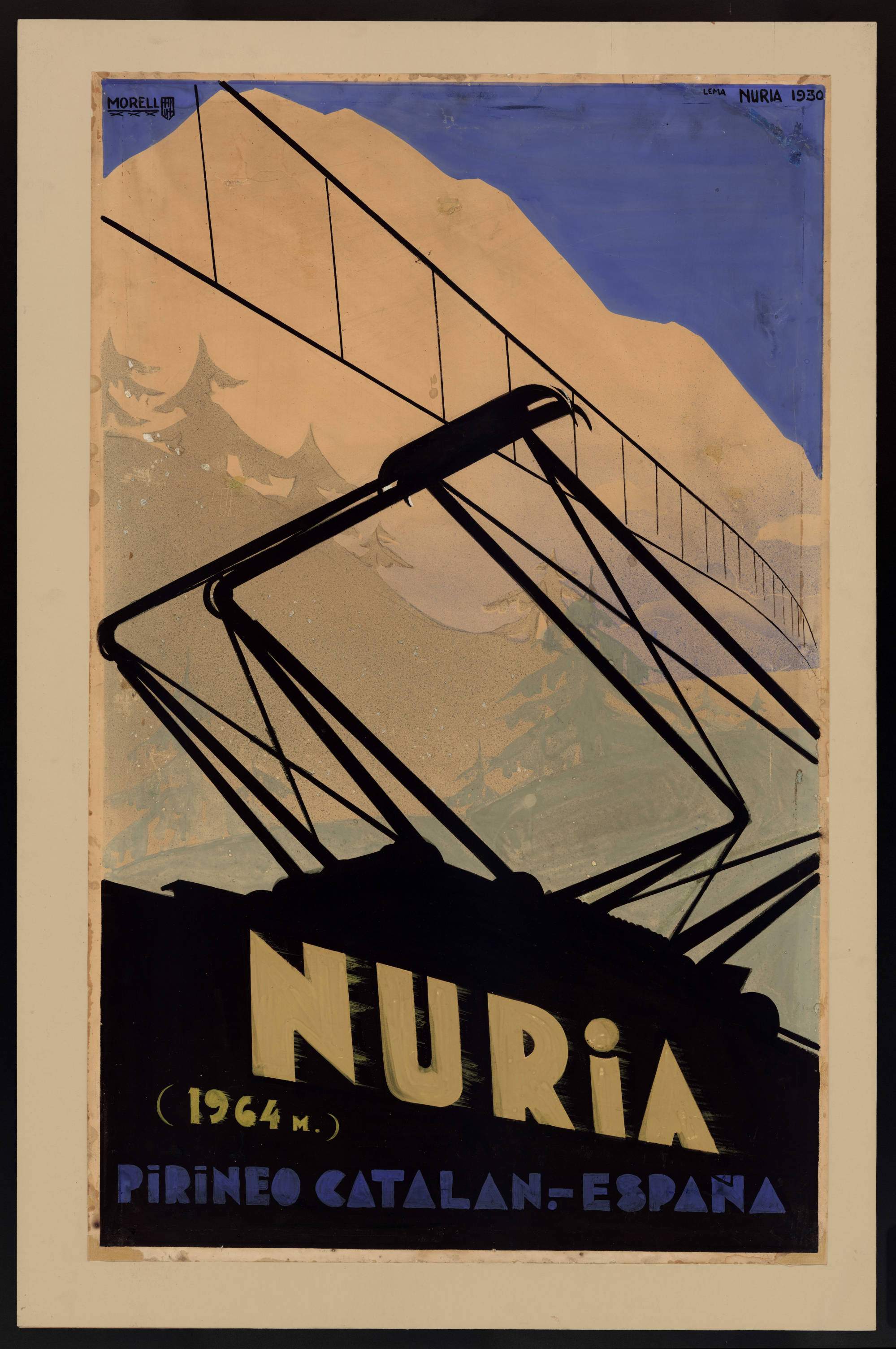 cartell cremallera nuria 5 fgc cartell cremallera nuria 5 fgc