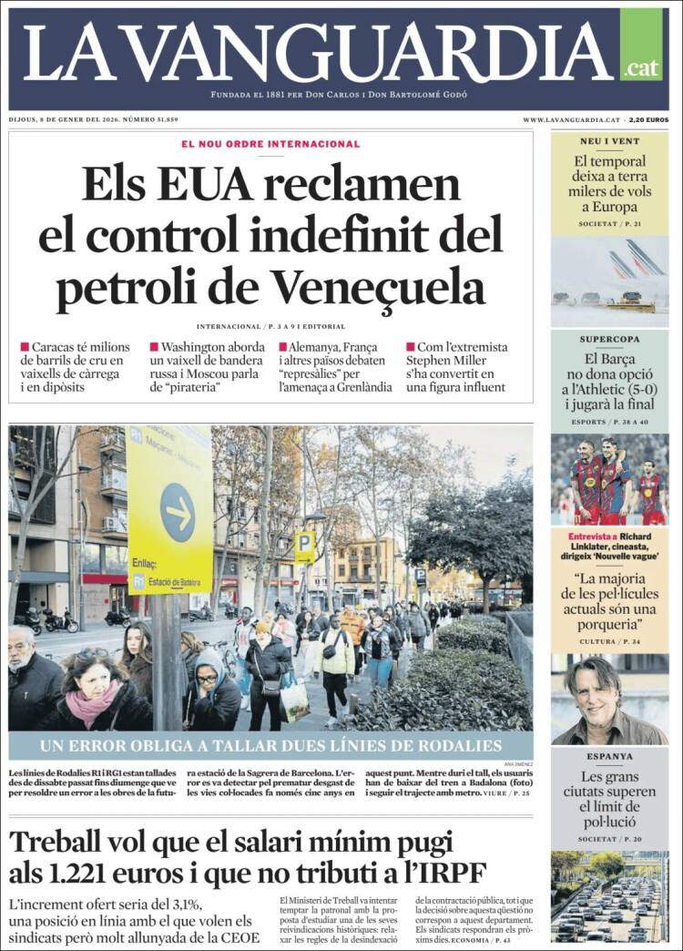 La Vanguardia, 8 gener 2026
