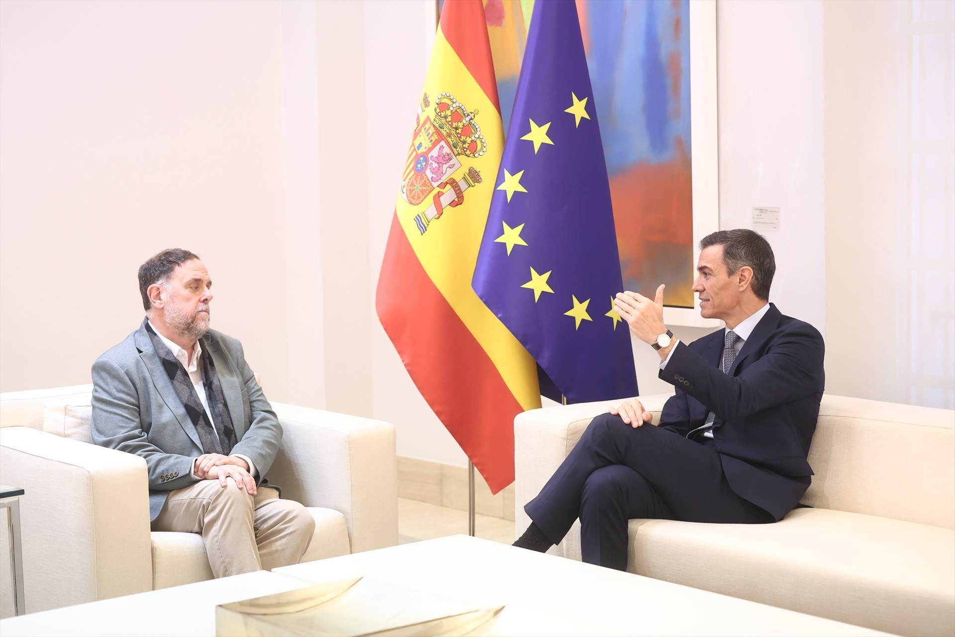 Reunió Oriol Junqueras i Pedro Sánchez EP