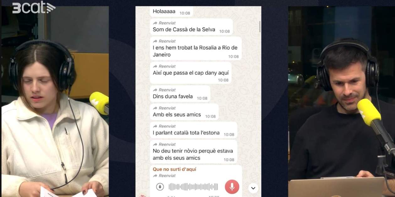 El mensaje de unos oyentes del programa sobre su encuentro con Rosalía Instagram El mensaje de unos oyentes del programa sobre su encuentro con Rosalía Instagram