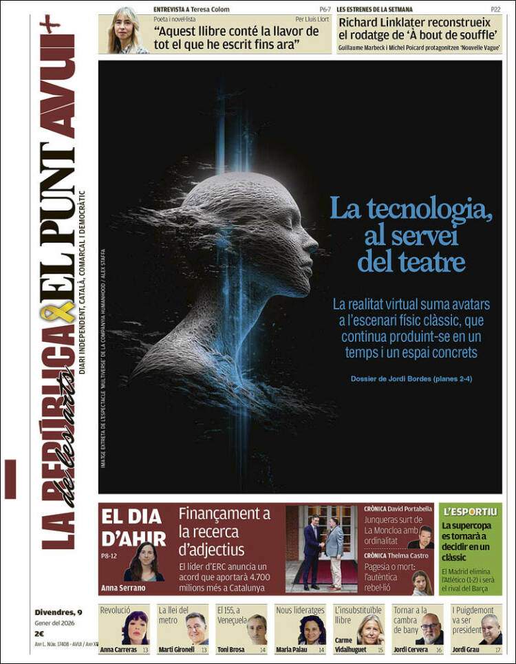 El Punt Avui, 9 gener 2026 El Punt Avui, 9 gener 2026