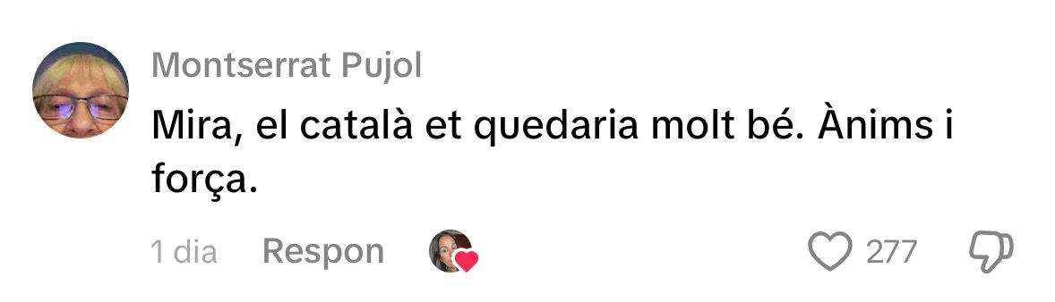 Comentari Montserrat Pujol / TikTok