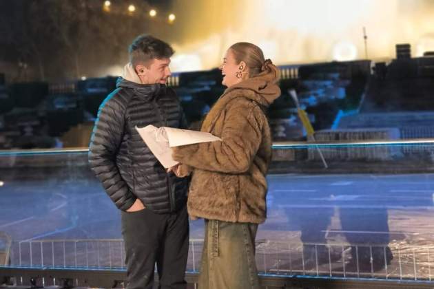 Miki Núñez y Laura Escanes ensayando el guion / Instagram