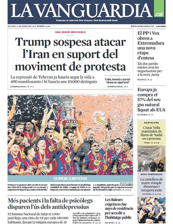 La Vanguardia, 12 gener 2026