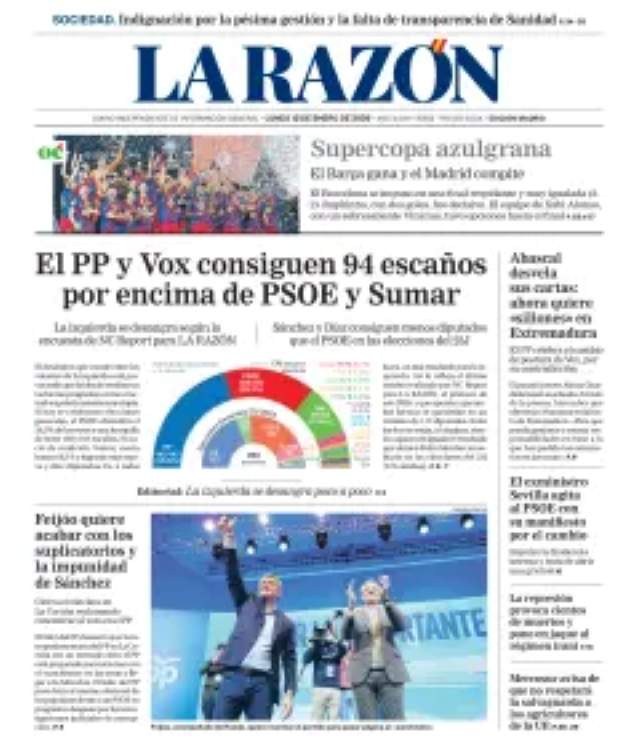 La Razon, 12 gener 2026