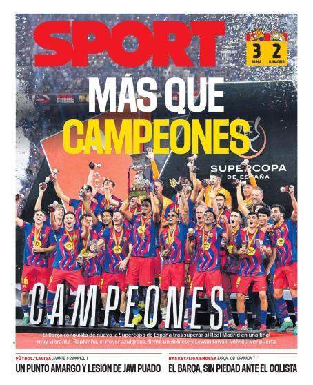 Sport portada 12 01 2026 Sport portada 12 01 2026