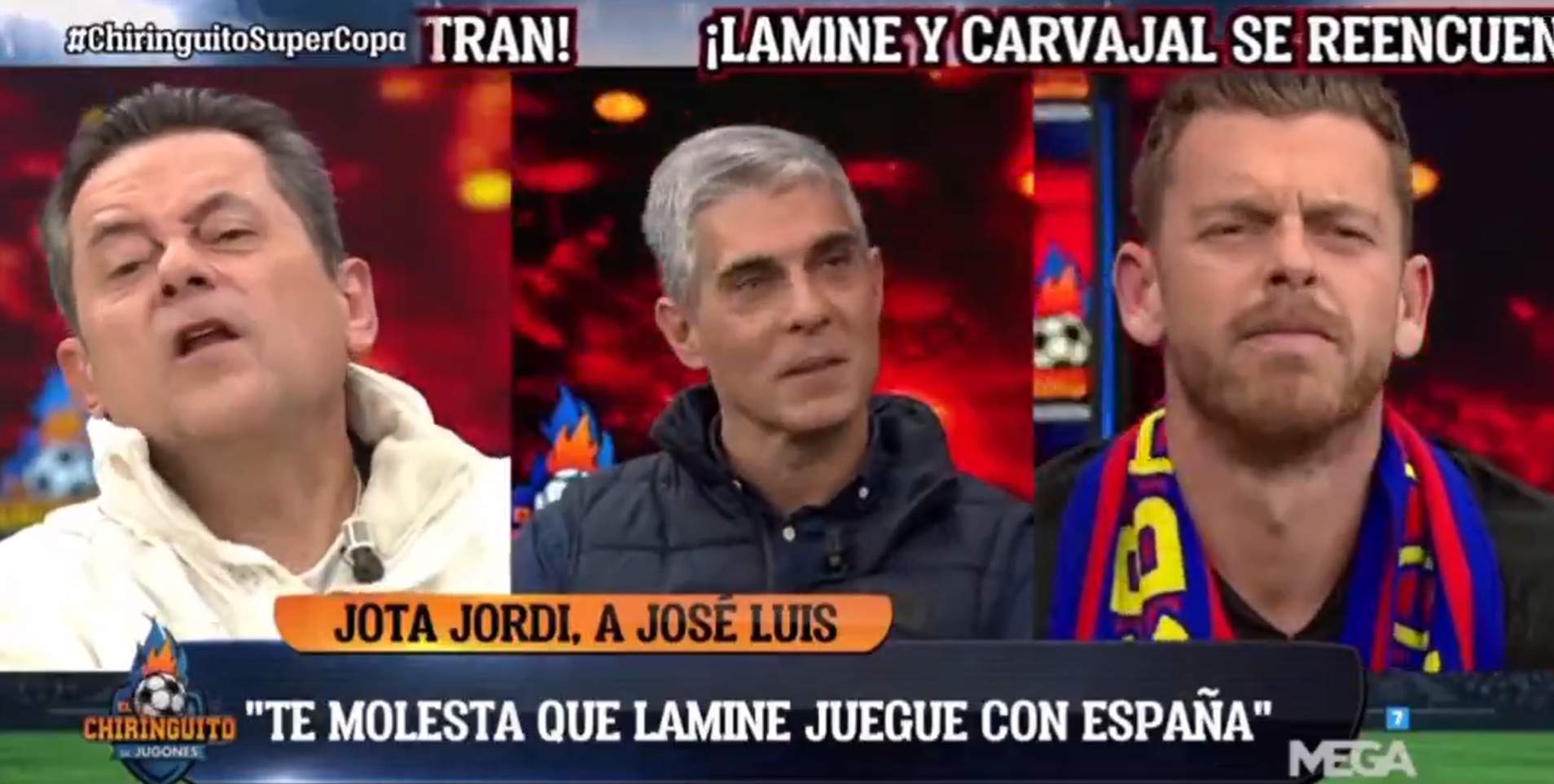 Tomás Roncero y José Luis Sánchez, furiosos contra Jota Jordi en 'El Chiringuito' por Lamine Yamal MEGA