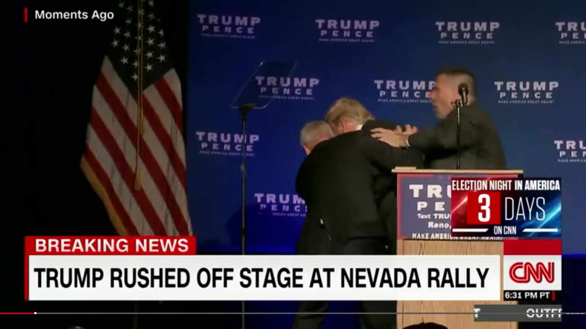 Susto en un mitin de Trump por miedo a la presencia de un hombre armado