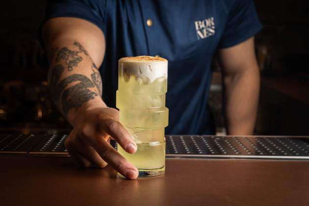 Cóctel 'crema catalana' del restaurante Bornès. / Foto: Jordi Domènech