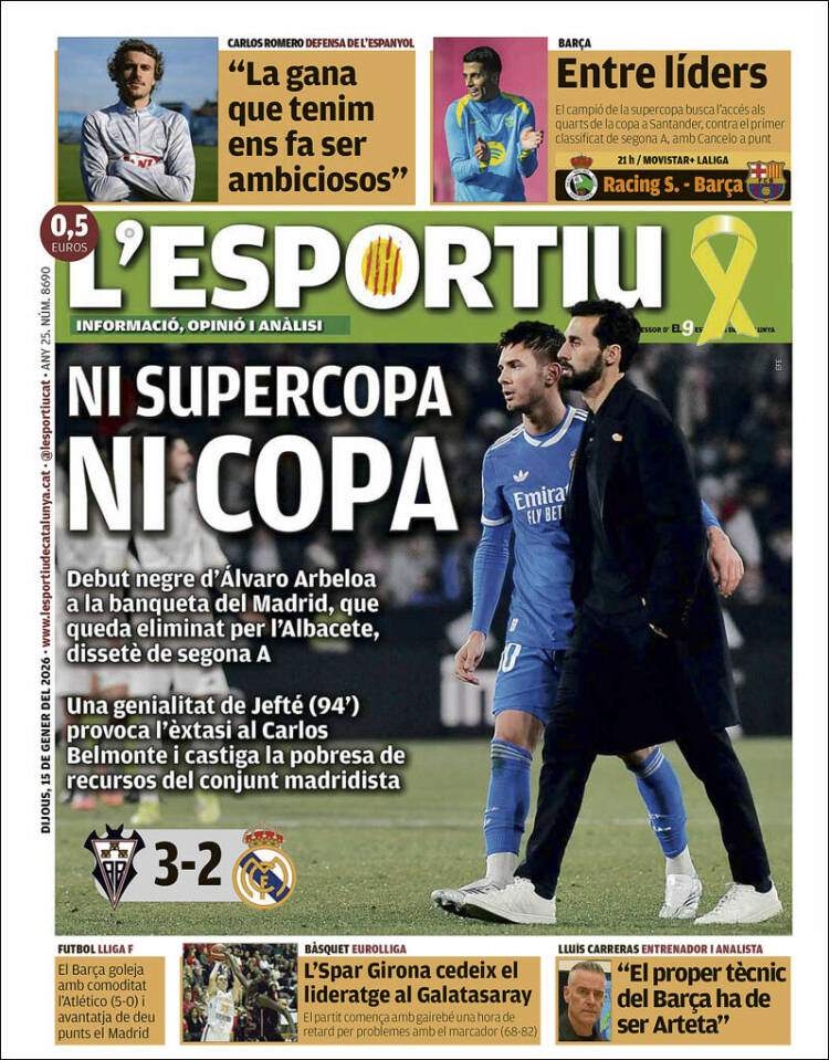 L'Esportiu portada 15 01 2026