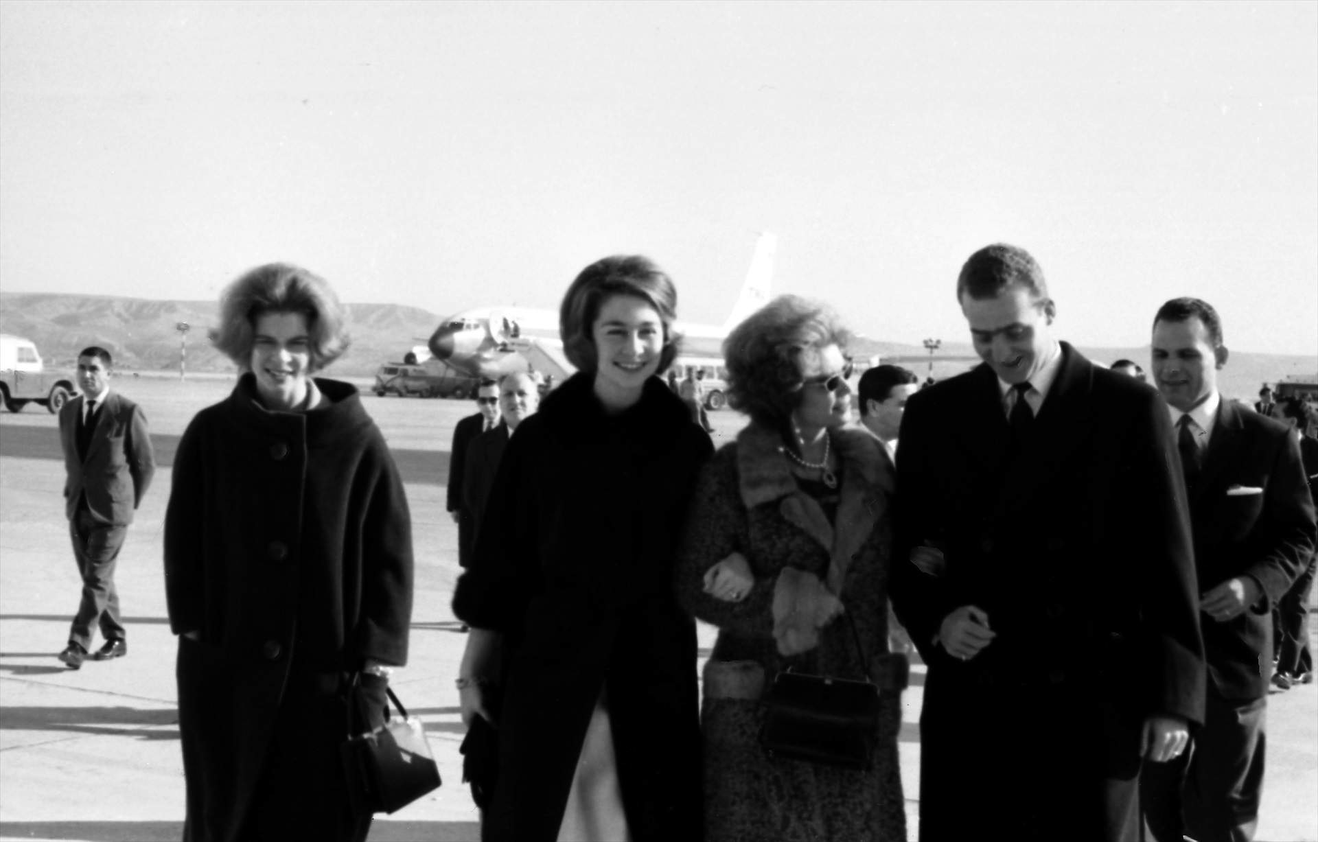 EuropaPress 7221266 madrid espana febrero 1964 llegada reina madre grecia federica hannover