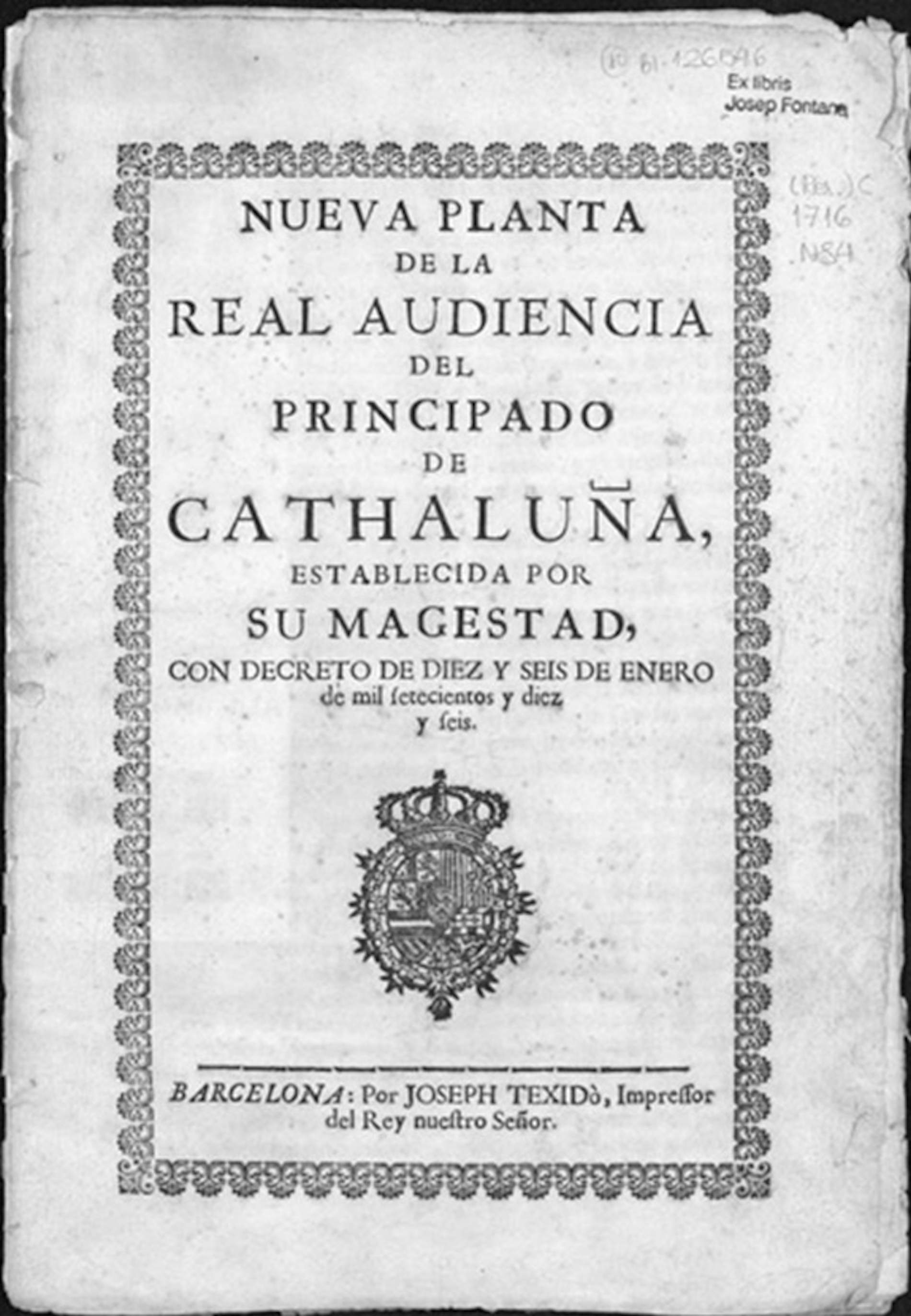 Felip V redueix Catalunya a una simple província de Castella