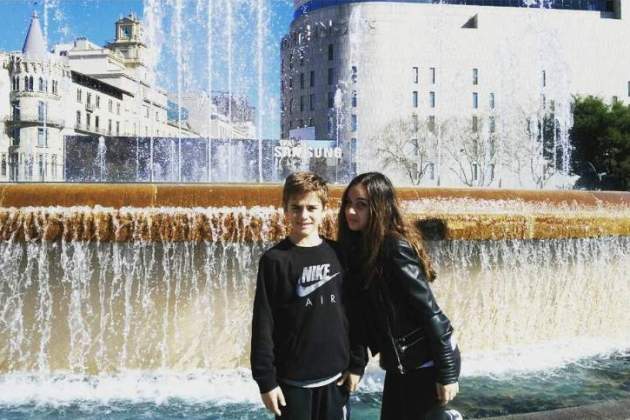 Gavi y Aurora en Barcelona el año 2016 / Instagram