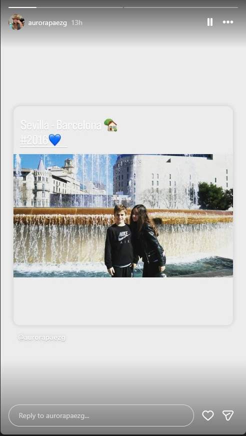 Gavi y Aurora en Barcelona en 2016   Instagram