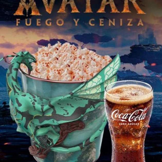 Cub de crispetes especial per a l'estrena d'Avatar Foc i Cendra, a les sales Cinesa (1)