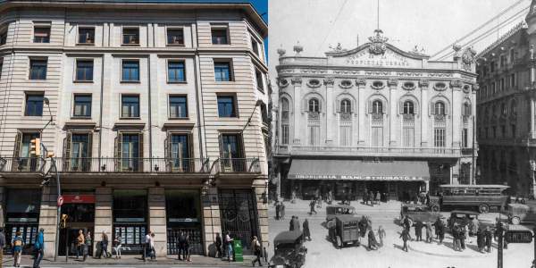 Imatges de l'edifici de la Cambra de la Propietat Urbana des de la construcció fins a l'actualitat