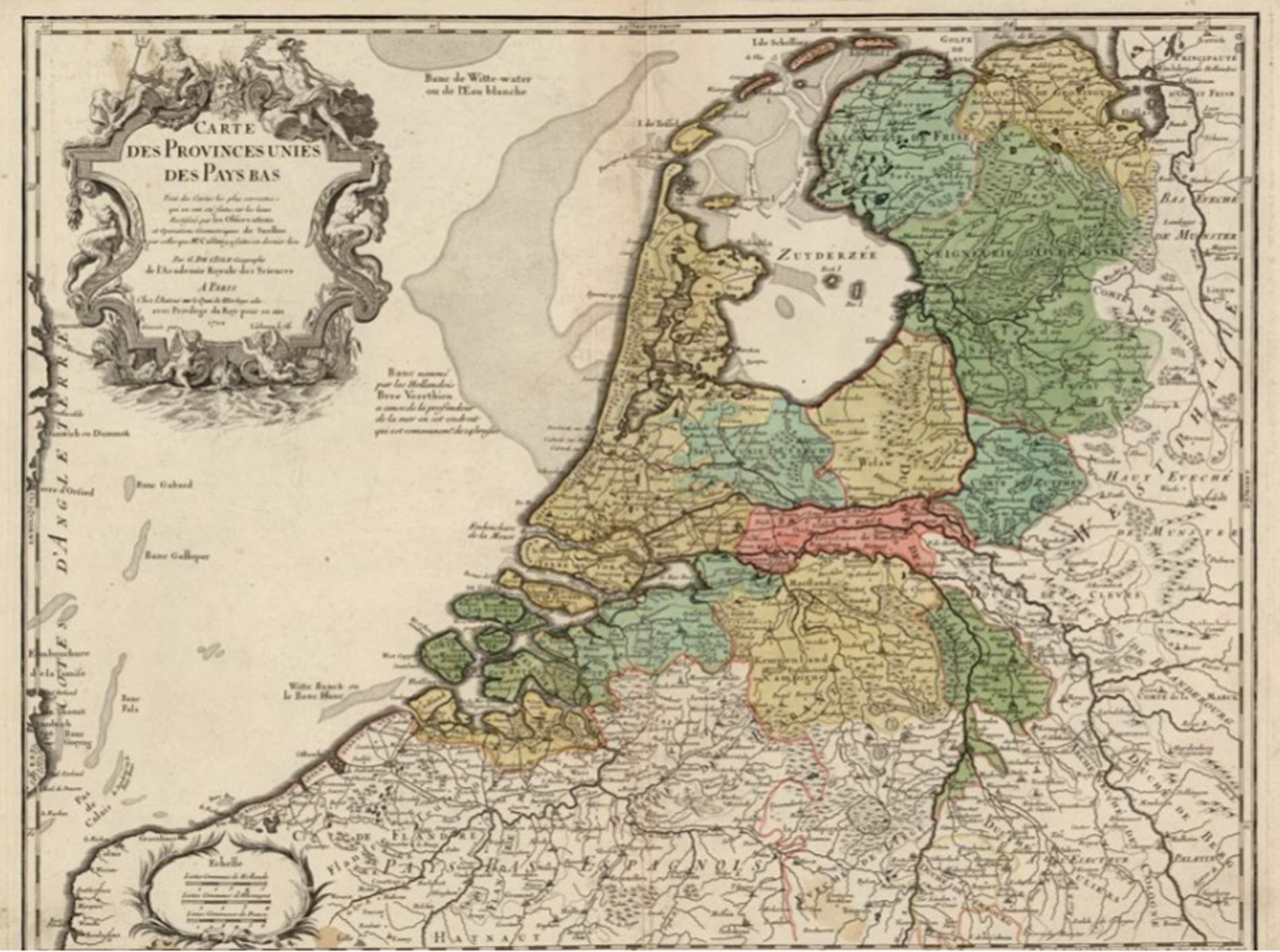 Mapa de les Provincies Unides dels Països Baixos (segle XVII). Font Institut Cartografic de Catalunya
